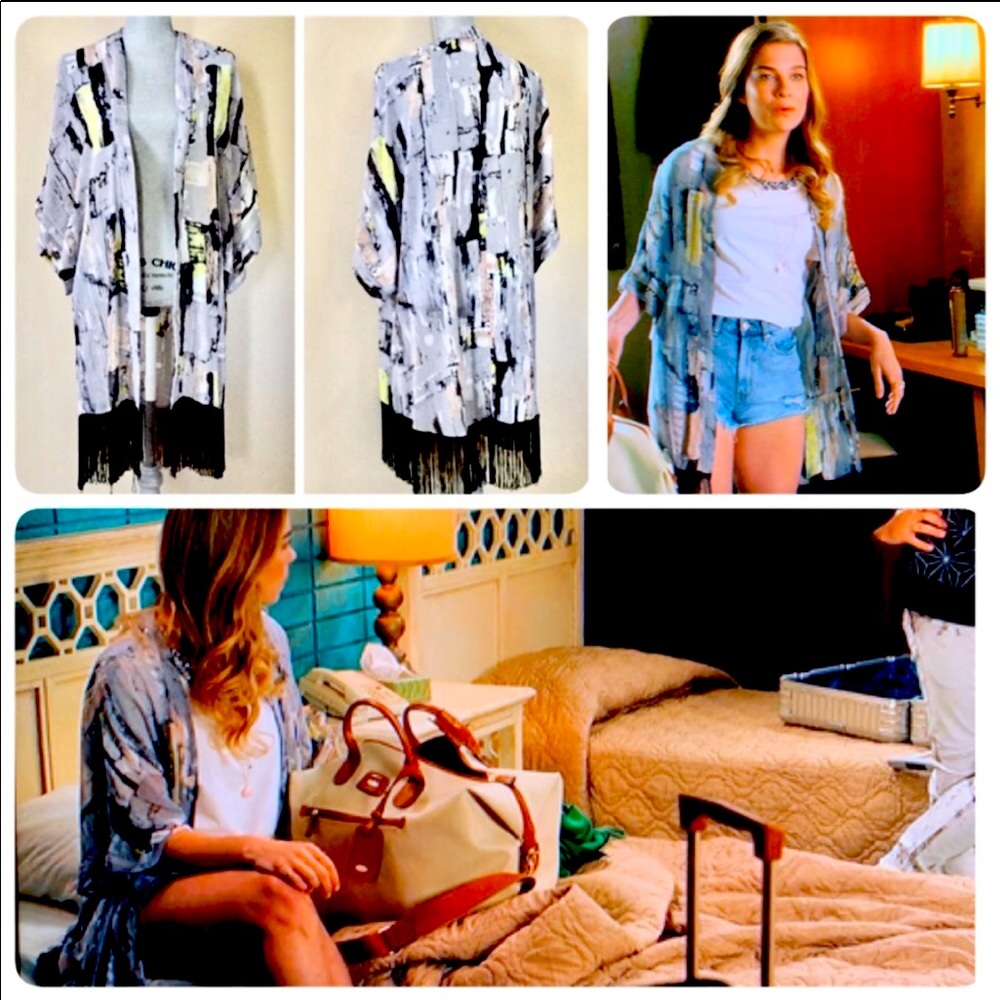 Schitt’s Creek Alexis Steve Madden fringe kimono